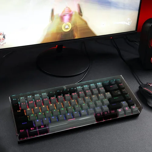 Vista 6 de Geekria Cubierta antipolvo para teclado, compatible con teclas mecánicas Logitech MX Mini/POP, Keychron K2 HE/K2 75%, LOFREE Flow84, cubierta