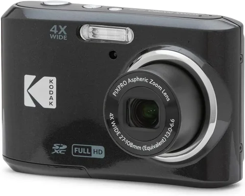 Vista 2 de Kodak FZ45BK PIXPRO Cámara digital de 16 MP negra Paquete con tarjeta de memoria Lexar 64GB de alto rendimiento 800x UHS-I SDHC Serie Azul