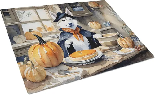 Vista 96 de Caroline's Treasures DAC1720LCB Affenpinscher - Tabla de cortar de vidrio con calabazas para cocina de otoño, grande, decorativa, de vidrio