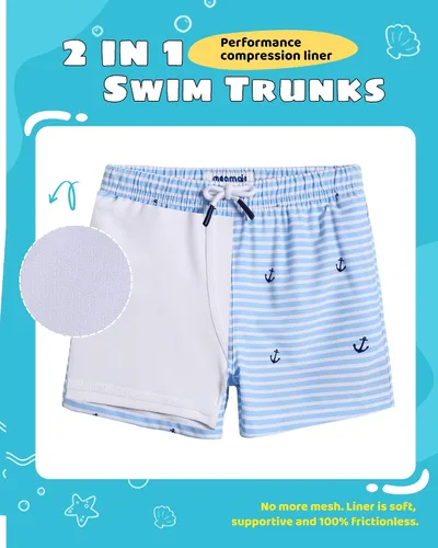 Vista 211 de maamgic Traje de baño para niños con forro de compresión elástico para niño