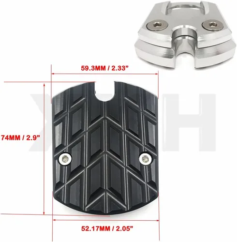 Vista 6 de XKH - Soporte lateral para placa de expansión para YAMAHA XMAX 125/250/300, color plateado
