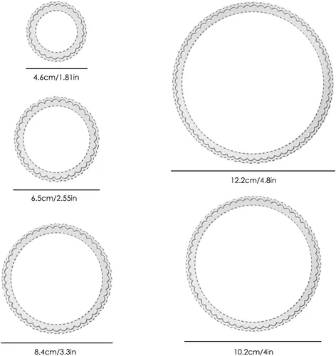 Vista 5 de AFUNTA 3 troqueles - Suministros para hacer tarjetas rectangulares y redondas para álbum de recortes