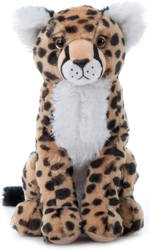 Vista 2 de The Petting Zoo Peluche de guepardo, regalos para niños, animales salvajes del zoológico Onez, juguete de peluche de guepardo de 12 pulgadas