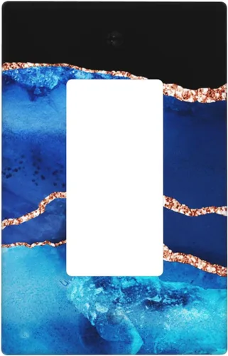Vista 115 de Cubierta de interruptor de luz de una pandilla de hojas de palma tropicales de estilo bohemio abstracto, árbol de coco, verano, sin dispositivo
