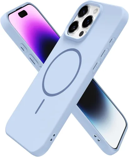 Vista 255 de Oakxco Funda de Silicona Mag Safe para iPhone 12 Pro Max, Funda Magnética Delgada y Fina Compatible con Carga Inalámbrica MagSafe, Bonita Funda