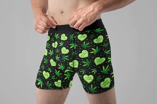 Vista 3 de Calzoncillos tipo bóxer para hombre con lápiz labial Kisses All Over