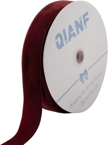 Vista 79 de QIANF Cinta de terciopelo, carrete de 1 1/2 pulgadas por 25 yardas (rojo)