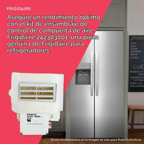 Vista 4 de Frigidaire 242303001 Kit de montaje de control de amortiguador de aire para refrigeradores, color blanco