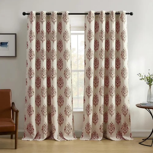 Vista 9 de Elrene Home Fashions Navara Medallion Cortina Oscurecedora de Habitación, Panel Único, 52 x 84 pulgadas (1 Panel), Negro