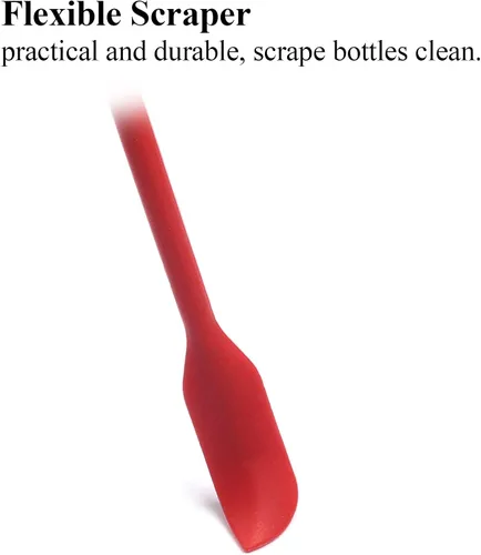 Vista 8 de Espátula de belleza 4 piezas de espátula de maquillaje mini silicona para cosméticos y cocina - 3 tamaños