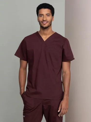 Vista 6 de Cherokee Scrubs for Men V-Neck Top, Workwear Professionals Soft Stretch WW675