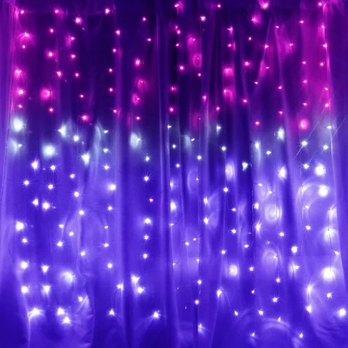 Vista 11 de CoziTech - Cadena de luces de hadas arcoíris con interruptor regulador táctil, luces de carámbano LED colgantes arcoíris para dormitorio de niñas