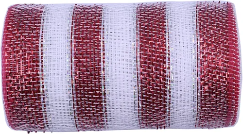 Vista 40 de YYCRAFT cinta metálica de malla de poliéster para decoración y manualidades, 10 yardas Rosa
