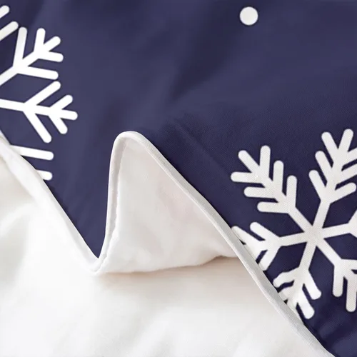 Vista 51 de Funda de edredón de árbol de Navidad 100% algodón natural, juego de ropa de cama de copos de nieve de Navidad para niños y niñas, funda de edredón