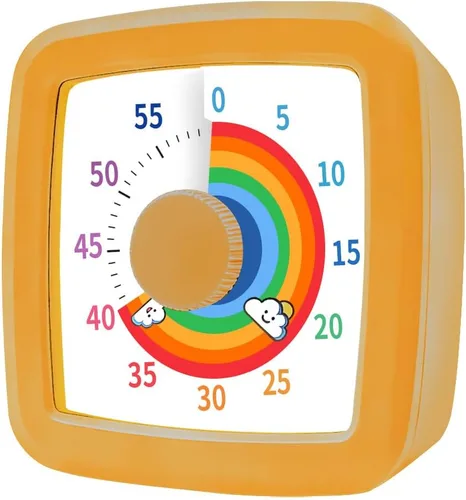 Vista 7 de 60-Minute Countdown for Classroom Office Kitchen Visual Timer for Kids, Desk Timer Kids Time Management Tools with Beautiful Pattern Design