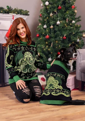 Vista 3 de Halloween Cthulhu Knit Sweater Officially Licensed Costume Piece
