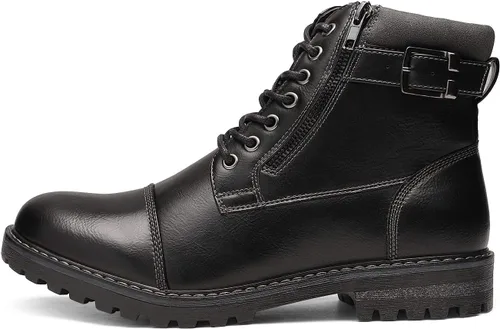 Vista 3 de Bruno Marc - Botas para hombre de combate estilo Oxford para motocicleta