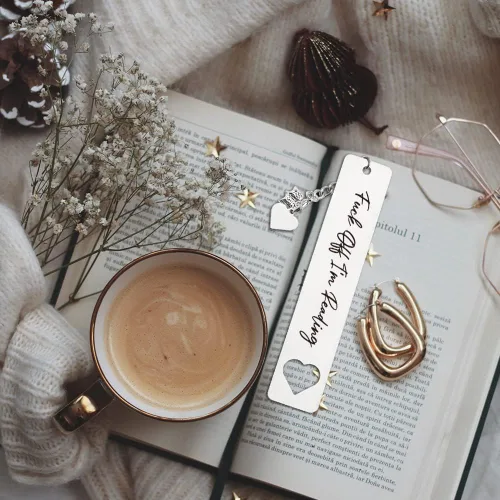 Vista 3 de Divertido regalo de marcapáginas para mujeres, hija, hijo, familia, escritores, amantes de los libros, lindo marcapáginas para mujeres, hombres