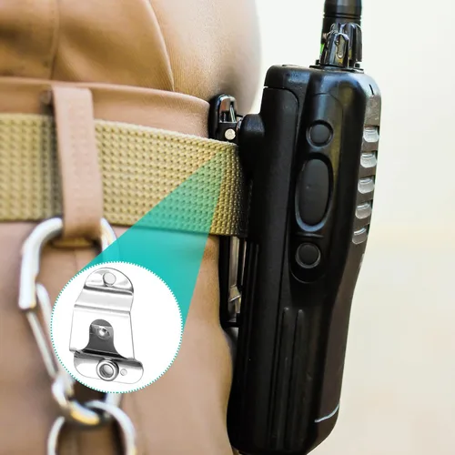 Vista 6 de 2 soportes para micrófono, clip resistente para colgar micrófono con tornillos para micrófono de mano GM300 GM3188 GM338 TM271A TM481A y más