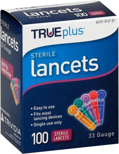 Vista 3 de TRUEplus Lancetas estériles calibre 33 (200 ct)