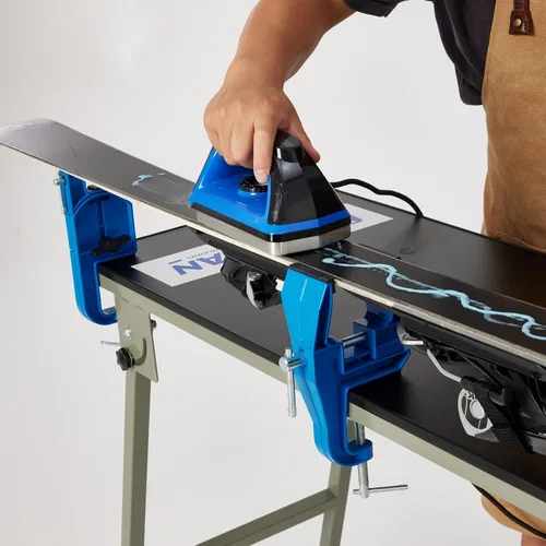 Vista 4 de XCMAN Plancha de encerado de esquí snowboard 120 V 800 W con placa base con hoyuelos y buena precisión de control de temperatura termosta