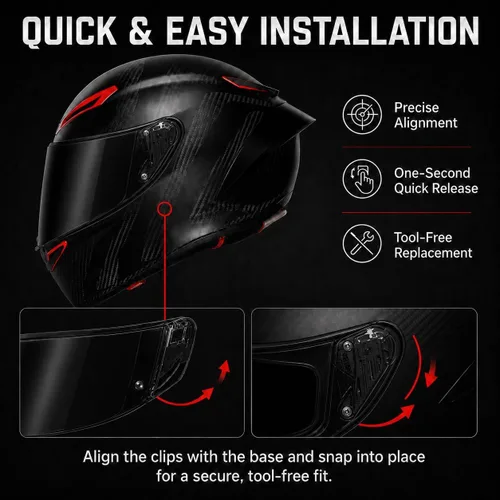 Vista 3 de PSLER Pista GP RR - Visera Pista para casco de motocicleta, repuesto para Pista GPR CORSA-R Pista GPRR RACE 3, color negro
