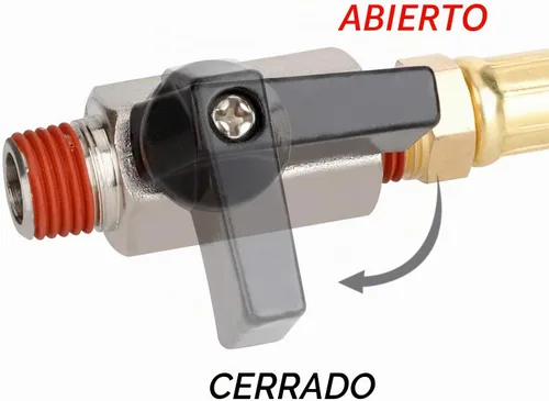Vista 3 de Hromee Kit de montaje de drenaje de tanque extendido con manguera de acero trenzado de 10 pulgadas, válvula de drenaje de 1/4 pulgadas y codo