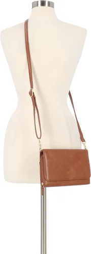 Vista 4 de Mundi - Bolso de mujer de correa cruzada RFID, antirrobo, para viajes, de cuero vegano