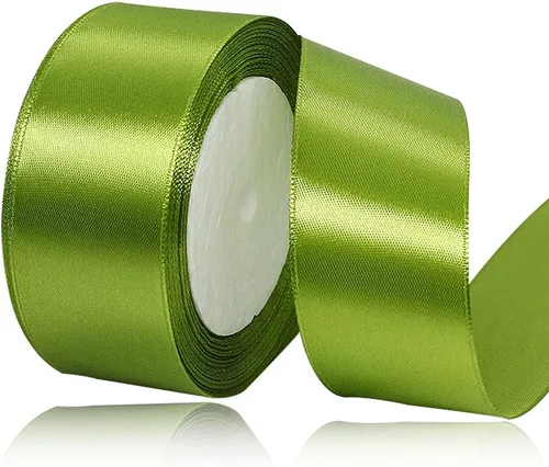 Vista 77 de Cinta de Satén Beige de Color Sólido, 1-1/2 Pulgadas x 25 Yardas, Cinta de Satén de Tela para Envolver Regalos, Manualidades, Hacer Lazos