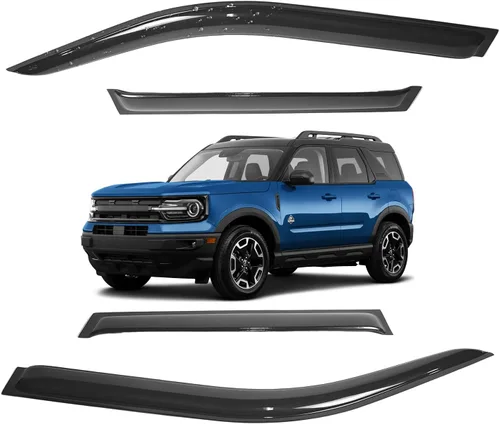Vista 199 de Viseras para ventanas para Mazda 3 Sedán 4 puertas 2004 2005 2006 2007 2008 2009 estilo JDM Mugen, deflector de viento, protector solar y de lluvia