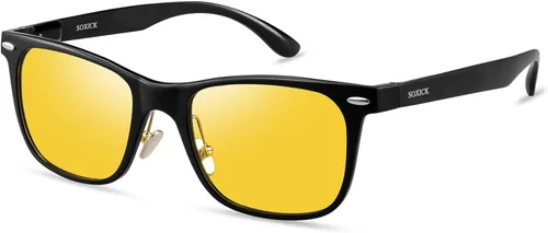 Vista 2 de SAMNI Anteojos antideslumbrantes de conducción nocturna Gafas de visión nocturna con lentes TAC tintadas amarillas polarizadas para hombres