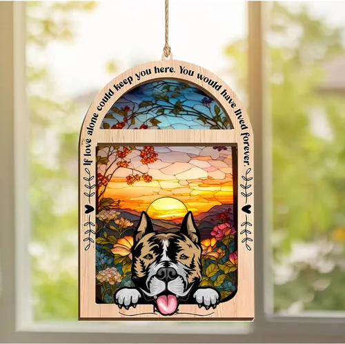 Vista 155 de LOVELYPOD Adorno de Navidad personalizado de sabueso afgano, atrapasoles con nombre, regalos de pérdida de mascotas, regalos para amantes