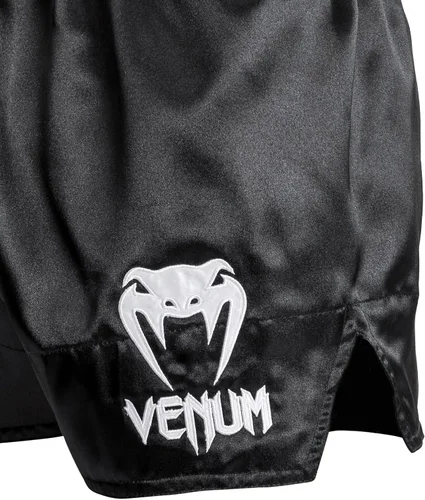 Vista 5 de Venum Pantalones cortos clásicos de Muay Thai, negroblancoblanco, XL