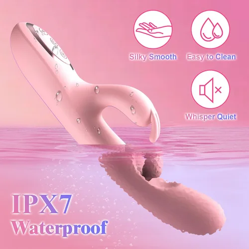 Vista 5 de Juguetes sexuales con vibrador de punto G, 3 en 1, juguetes sexuales para adultos, vibradores de rotación de 360° con 10 frotamientos, 7 vibradores