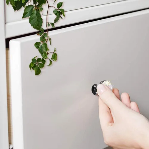 Vista 7 de SAVORI Pomos decorativos para cajones, pomo de cristal diseñado con diamantes de imitación para armario, armario, tiradores con tornillos