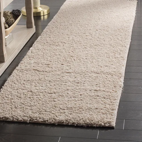 Vista 33 de SAFAVIEH Arizona Shag Collection ASG820A - Alfombra de pasillo, 2 pies 3 pulgadas x 6 pies, color crema, diseño sólido, no desprende pelusa y fácil