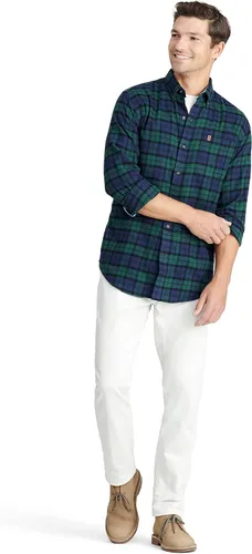 Vista 3 de IZOD Camisa elástica de manga larga de franela Advantage Performance para hombre