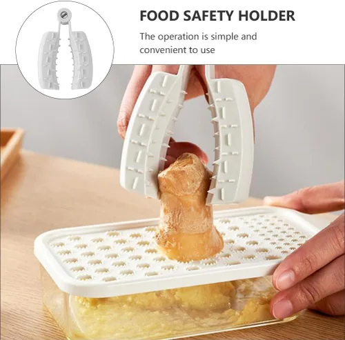 Vista 3 de Cabilock Protector de dedos de 2 piezas, protector de mandolina, verduras, fruta, corte, herramienta de cocina, cortador de mandolina, rallador