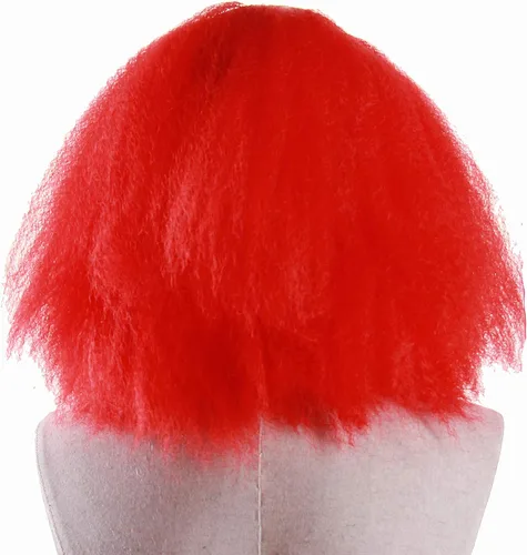 Vista 5 de Máscara facial de payaso espeluznante para adultos, máscara de bromista aterradora para Halloween (rojo)