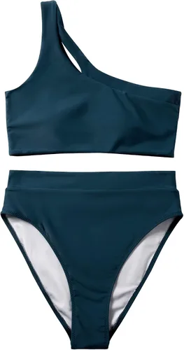 Vista 61 de MOOSLOVER Traje de baño de dos piezas con corte alto y cintura alta para mujer