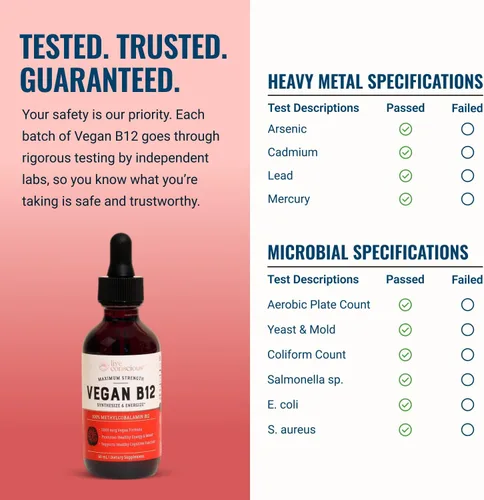 Vista 6 de Live Conscious Gotas líquidas sublinguales de vitamina B12 vegana Fórmula de metilcobalamina de B12 de máxima potencia 5000 mcg Vitamina B 12