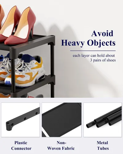 Vista 3 de Kitsure Zapatero – Estante no tejido para zapatos, organizador de zapatos para armario, entrada, garaje y pasillo, estantes apilables para zapatos