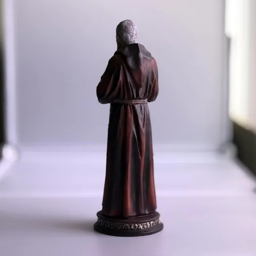Vista 4 de Moicla Collection - Estatua del padre Pio, resina finamente detallada, figura de 12 pulgadas de alto