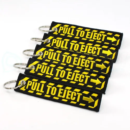 Vista 3 de Rotary13B1 PULL TO EJECT Llavero - NegroAmarillo - 5 PCS
