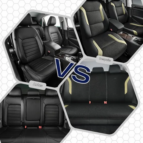 Vista 7 de Skechers Fundas de asiento de coche de espuma viscoelástica, fundas de asiento gruesas de malla Air Cool, juegos completos de asientos de coche