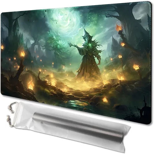 Vista 23 de MTG - Tapete de juego tamaño 24 x 14 pulgadas, bolsas de almacenamiento gratuitas, respaldo antideslizante, impresión, ideal para entusiastas