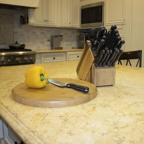 Vista 3 de Juego de 17 piezas de bloque de cubiertos de cocina Acero inoxidable Chef Madera Profesional 15276-NPF