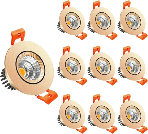 Vista 13 de LightingWill Downlight LED regulable de 2 pulgadas, luz de techo empotrable COB de 3 W, blanco ultra cálido 2700 K, CRI80, equivalente a bombillas