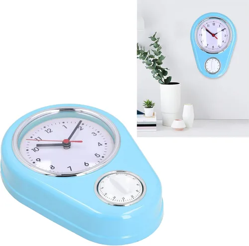 Vista 9 de Reloj de pared de 9 pulgadas, temporizador de cocina retro, temporizador de pared de cuenta regresiva de pared, reloj de pared de cocina, mini reloj