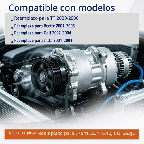 Vista 3 de GXYWADY Compresor A/C con embrague Reemplazo para TT 2000-2006